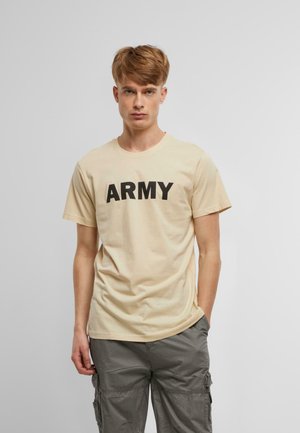 ARMY - T-shirt imprimé - beige