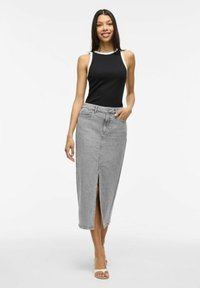VILA MIDI - Pliiatsseelik - light grey denim