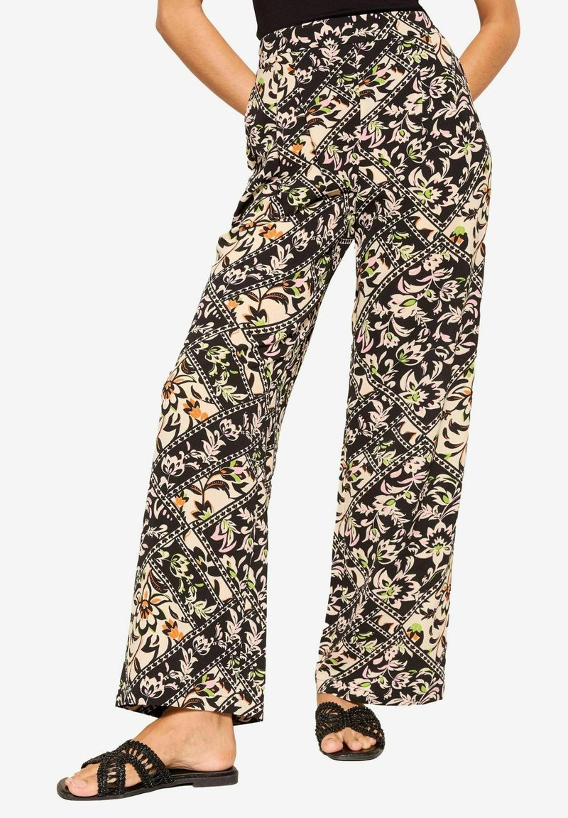 Friends Like These WIDE TEXTURED - Kelnės - black floral