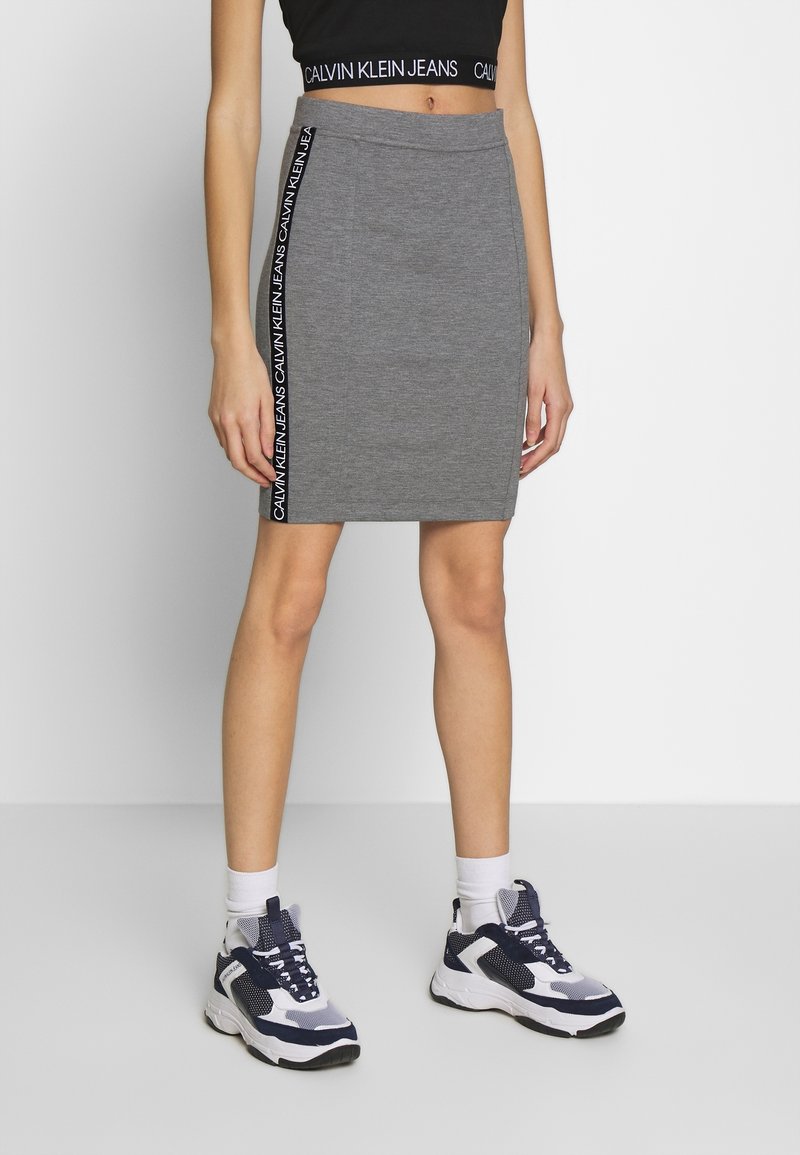 Calvin Klein Jeans Jupe crayon - mottled light grey