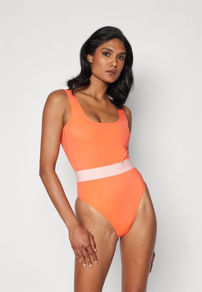 Versace SWIM ONE PIECE NEW LOGO - Peldkostīms - coral/dusty rose/ivory