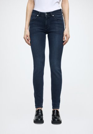 ALVA, DENIM TROUSERS, MID WAIST, SLIM LEG - Testhezálló fazon - dark blue_multi_24