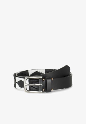 Howard London, HOWARD POLO BELT BLACK / WHITE - Gürtel - black