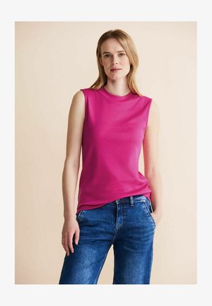 Street One Top Con Bretelle Strutturato Donna – Scollo A V Con Bottoni, Orlo Elastico, Ideale Per L'Estate