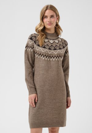 Cream, CRCHERRIE - Robe pull - brown lentil melange