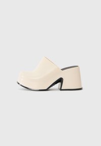 MIA - Ciabattine con tacco - beige/black