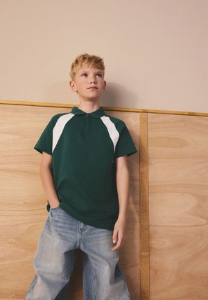 Next, REGULAR FIT COLOURBLOCK - Polokošeľa - green white