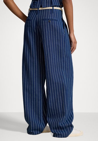 Polo Ralph Lauren EVAN FULL LENGTH WIDE - Pantalon classique - blava