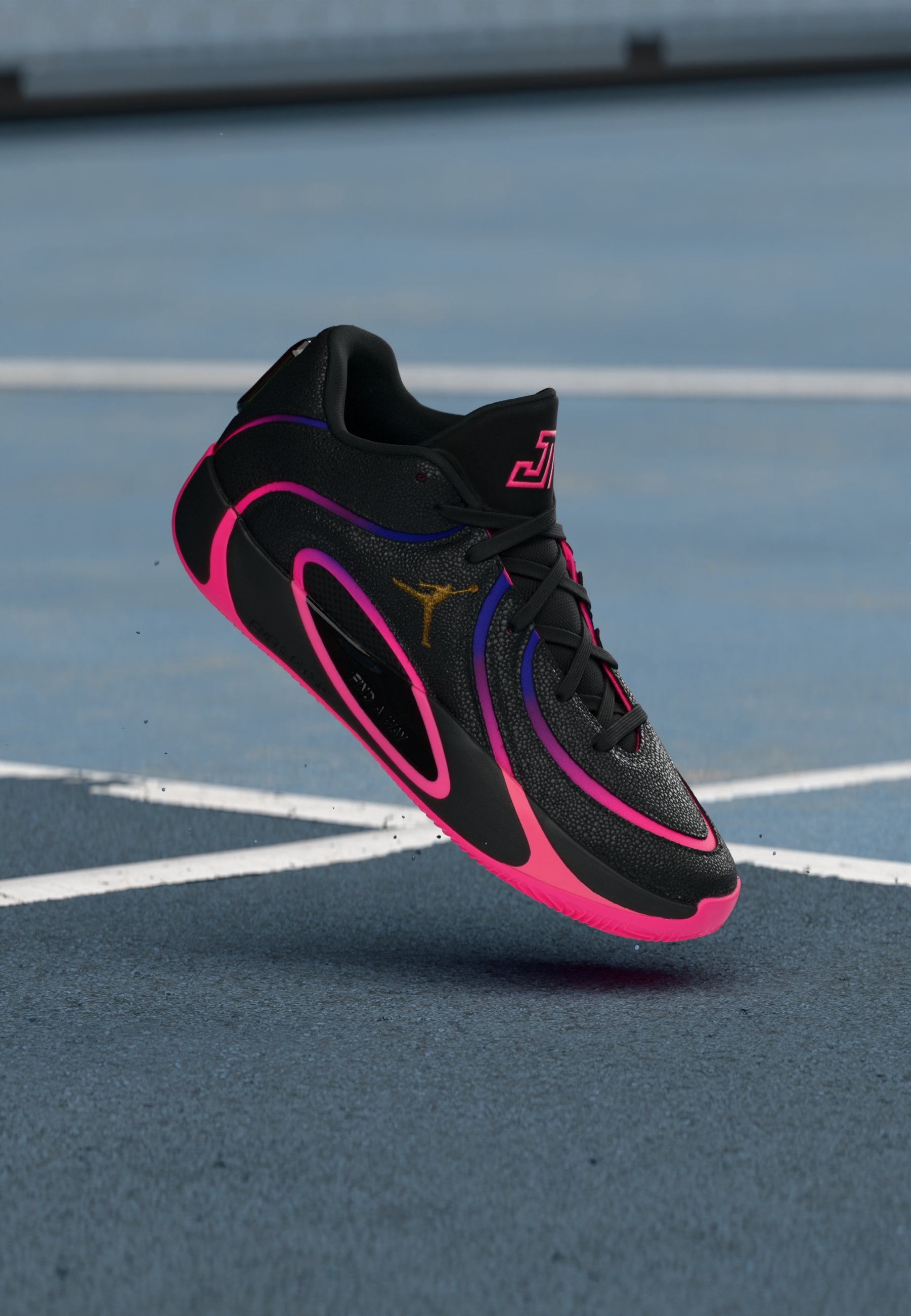 Jordan JORDAN TATUM 4 - Krepšinio batai - black/hyper pink/fierce