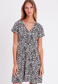 Cache Cache GERADES MIT KURZEN ÄRMELN - Freizeitkleid - noir