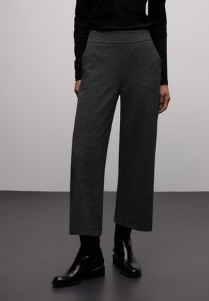 MIT FEINEM MUSTER - Pantalon classique - schwarz
