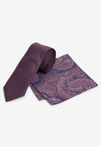 Next SAGE WITH FLORAL SET - Lommetørklæde - mottled dark red