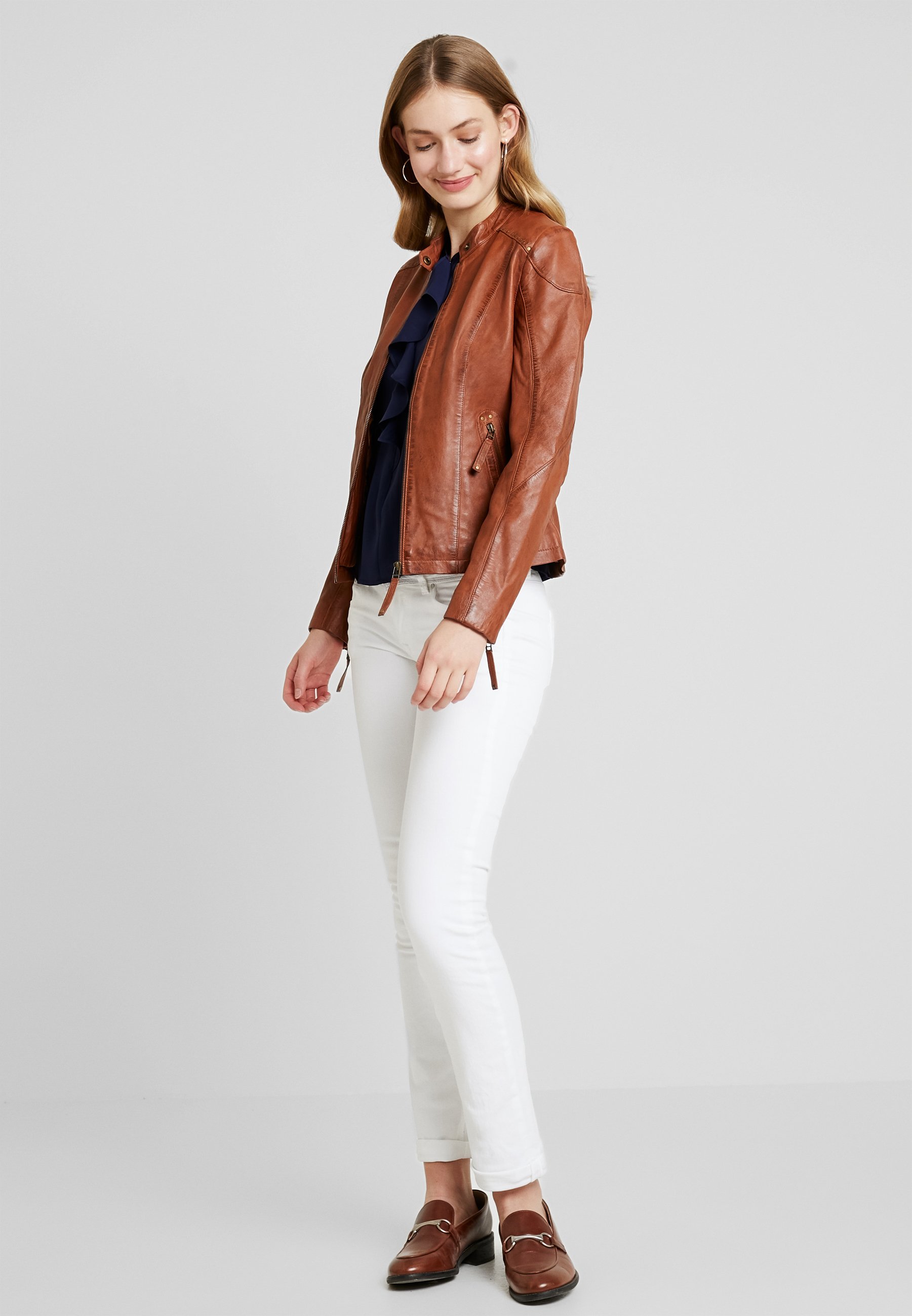 Fransa JACKET Skinnjakke ginger breadmetallic rød Fransa JACKET Skinnjakke ginger breadmetallic rød
