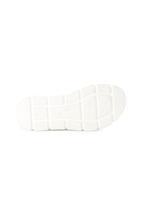 White rubber shoe sole with textured surface, featuring tread patterns and the embossed brand name "Gabor" within the design.