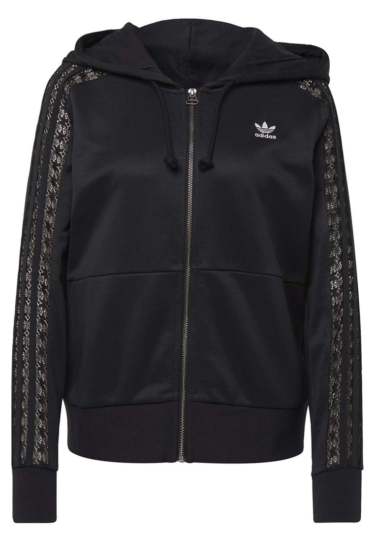 adidas Originals LACE HOODIE Sweatjacke blackschwarz adidas Originals LACE HOODIE Sweatjacke blackschwarz