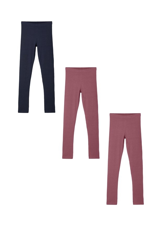 3ER STÜCK SET NKFVIVIAN - Leggings - Hosen - rot dunkelblau
