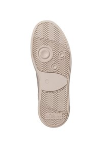 Witte rubberen schoenzool met een zigzagprofiel, afgeronde vormen, ingedrukte logo "s.Oliver" en maatindicatie "37."