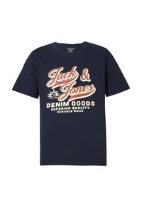 JJELOGO TEE O-NECK - Nyomott mintás póló - sky captain