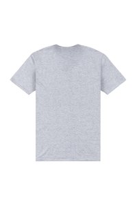 Grå kortærmet T-shirt lavet af blødt bomuldsstof. Har en klassisk rund halsudskæring og lige pasform, uden mønstre eller logos.