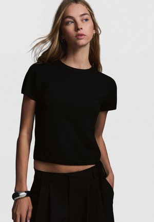 Bershka, TSHIRT - T-shirt basique - black