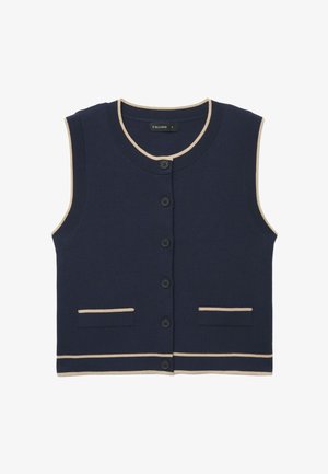 Calliope, MAGLIA TINTA UNITA - Waistcoat - blu notte