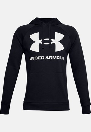 Under Armour, RIVAL BIG HD - Hoodie - black
