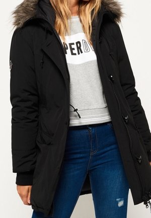 Daunenmantel - black