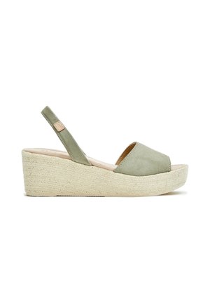 Sandalias con plataforma - verde claro