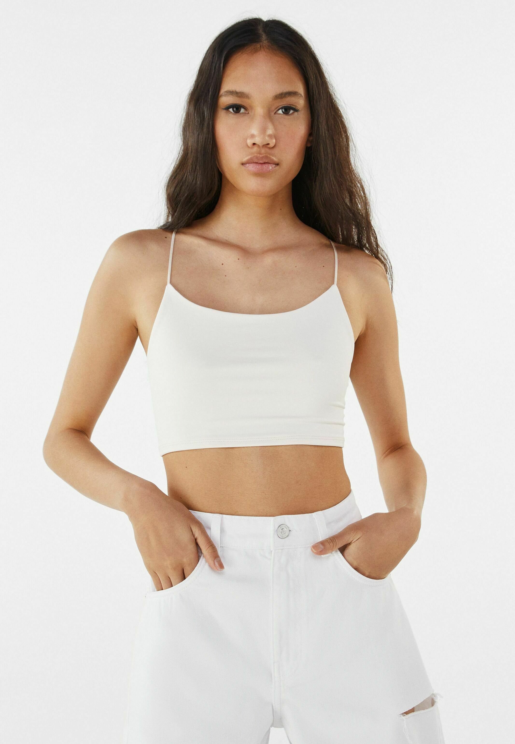 bershka top blanc