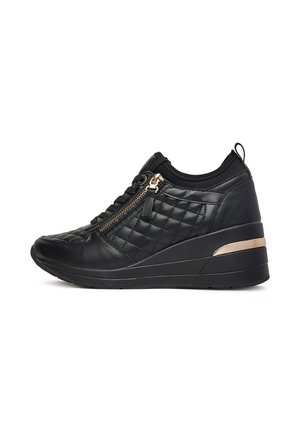 SNEAKERS WEDGE - Sportcipő - black