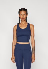 Sweaty Betty ALL DAY ACTIVE CROPPED TANK - Tops - navy blue