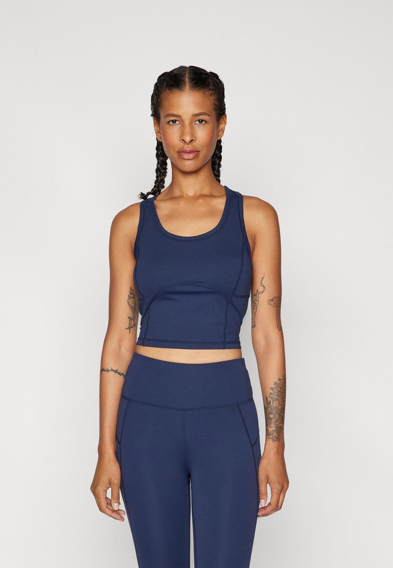 Sweaty Betty ALL DAY ACTIVE CROPPED TANK - Tops - navy blue
