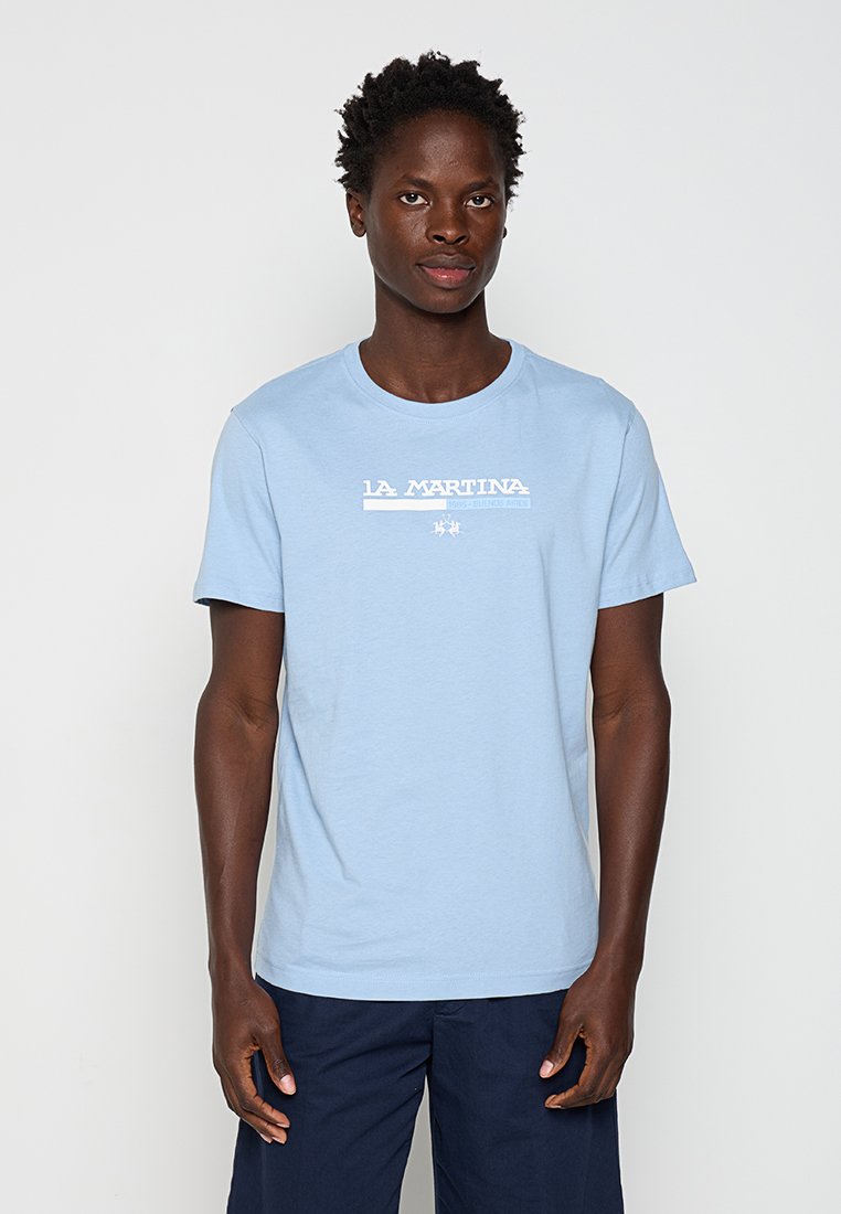 LA MARTINA T-shirt print lichtblauw LA MARTINA T-shirt print lichtblauw