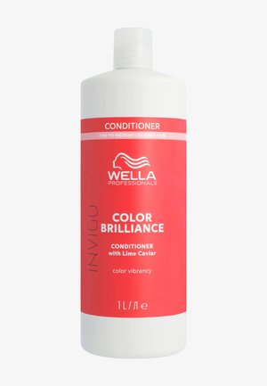 Bottiglia di balsamo Wella Professionals Color Brilliance da 1L, per capelli fini o medi colorati, con Lime Caviar per una vivacità del colore.