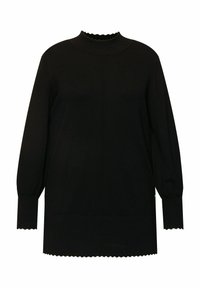 SCALLOPED HEM BISHOP SLEEVE - Neule - black
