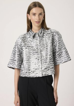 Pogājama blūze - silvery animal jacquard