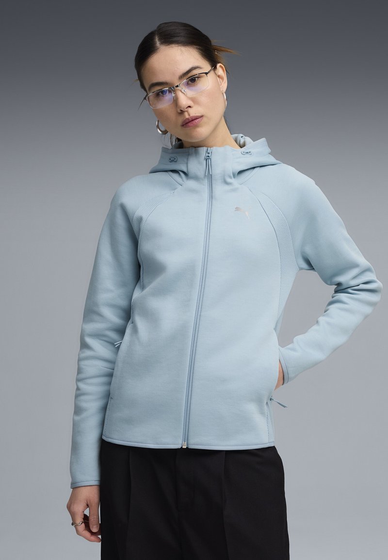 Puma EVOSTRIPE - Mikina na zip - seafoam