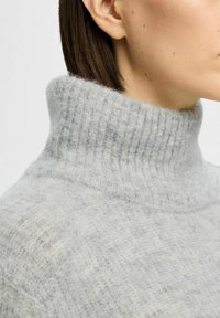 Selected Femme ROLLKRAGEN - Vesta - light grey melange