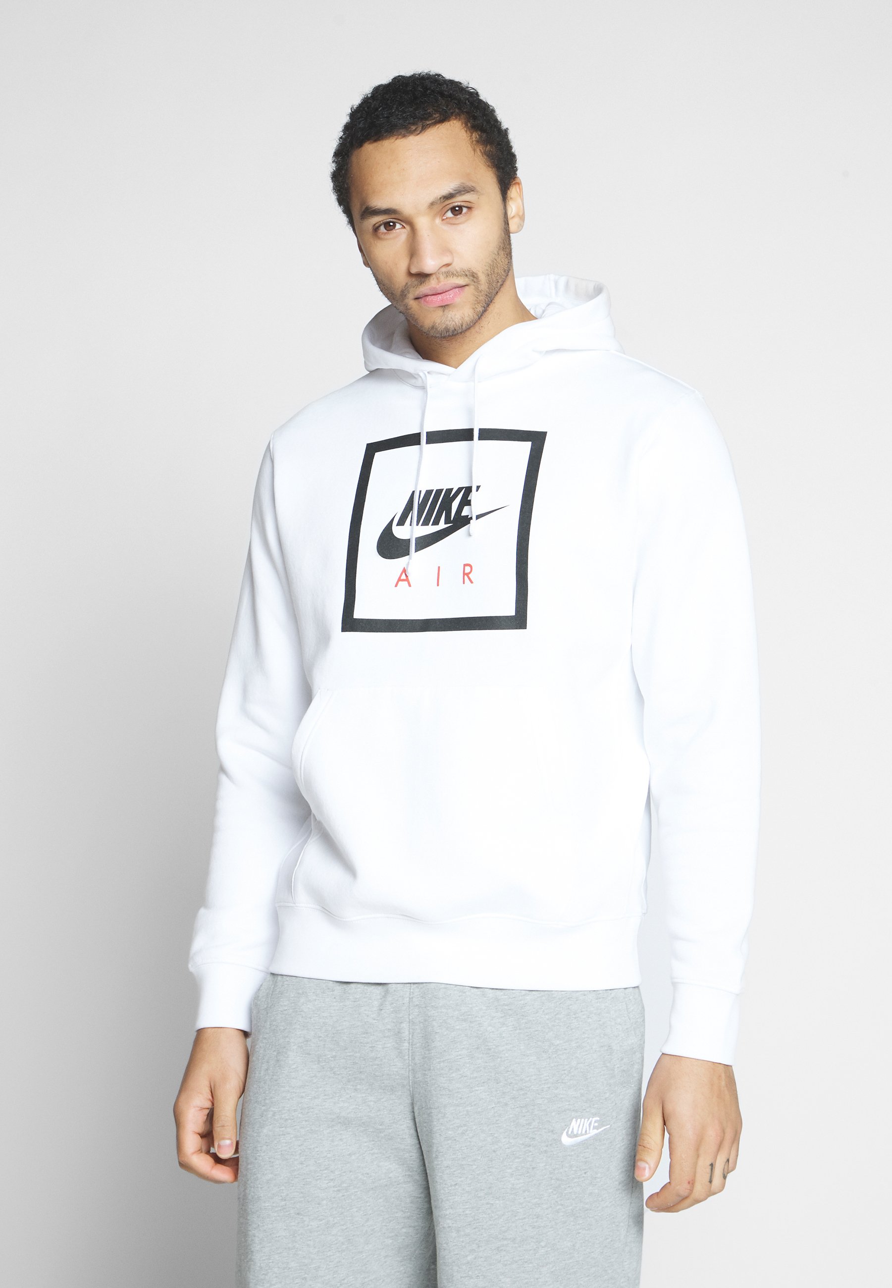 Nike Sportswear HOODIE AIR Kapuzenpullover whiteblack Nike Sportswear Sweatshirt whiteblack Zalando.at