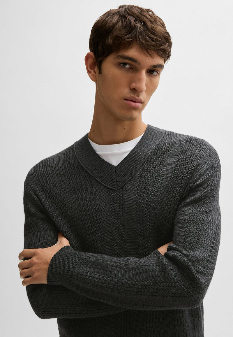 BOSS BIRVO Strickpullover grey/grau Zalando