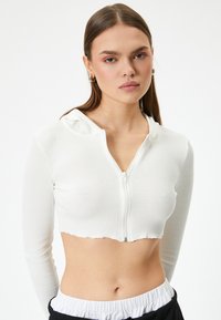 Koton CROP - Cardigan - white