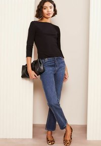 Friends Like These REGULAR FIT 3/4 SLEEVE BOAT NECK - Hosszú ujjú felső - black