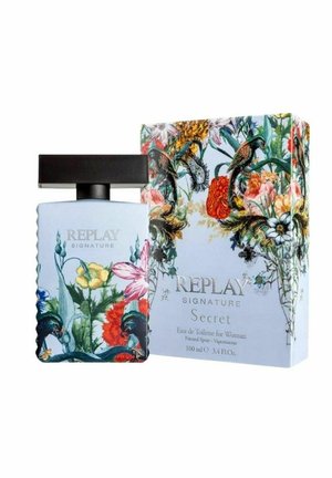 GIFTSET REPLAY SIGNATURE SECRET WOMAN EDT 100ML + POCHETTE - Eau de toilette - blue