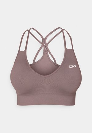 ICANIWILL DEFINE SEAMLESS V SHAPE BRA - Športni modrček s srednjo podporo - dusty brown
