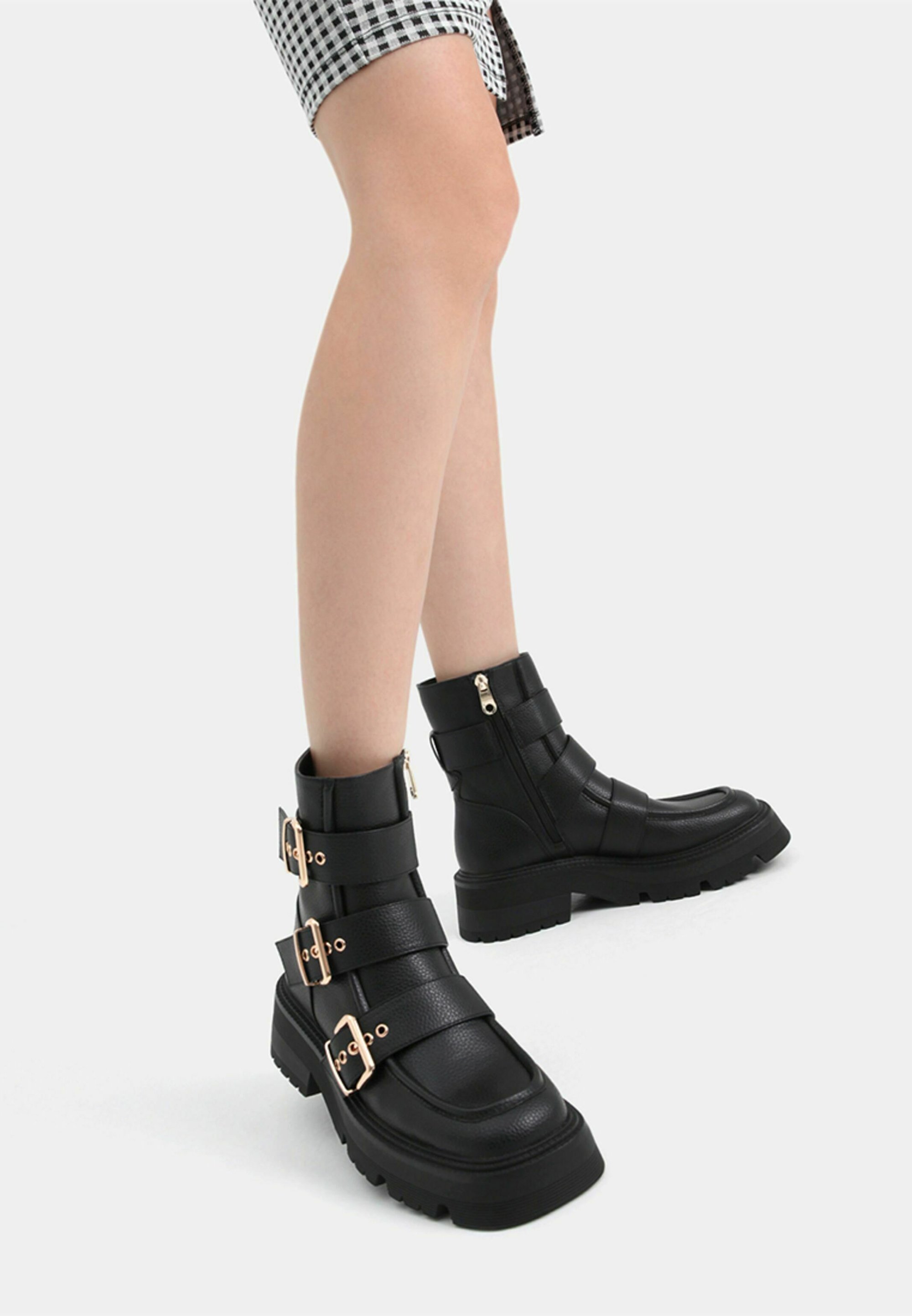 bershka plateau boots