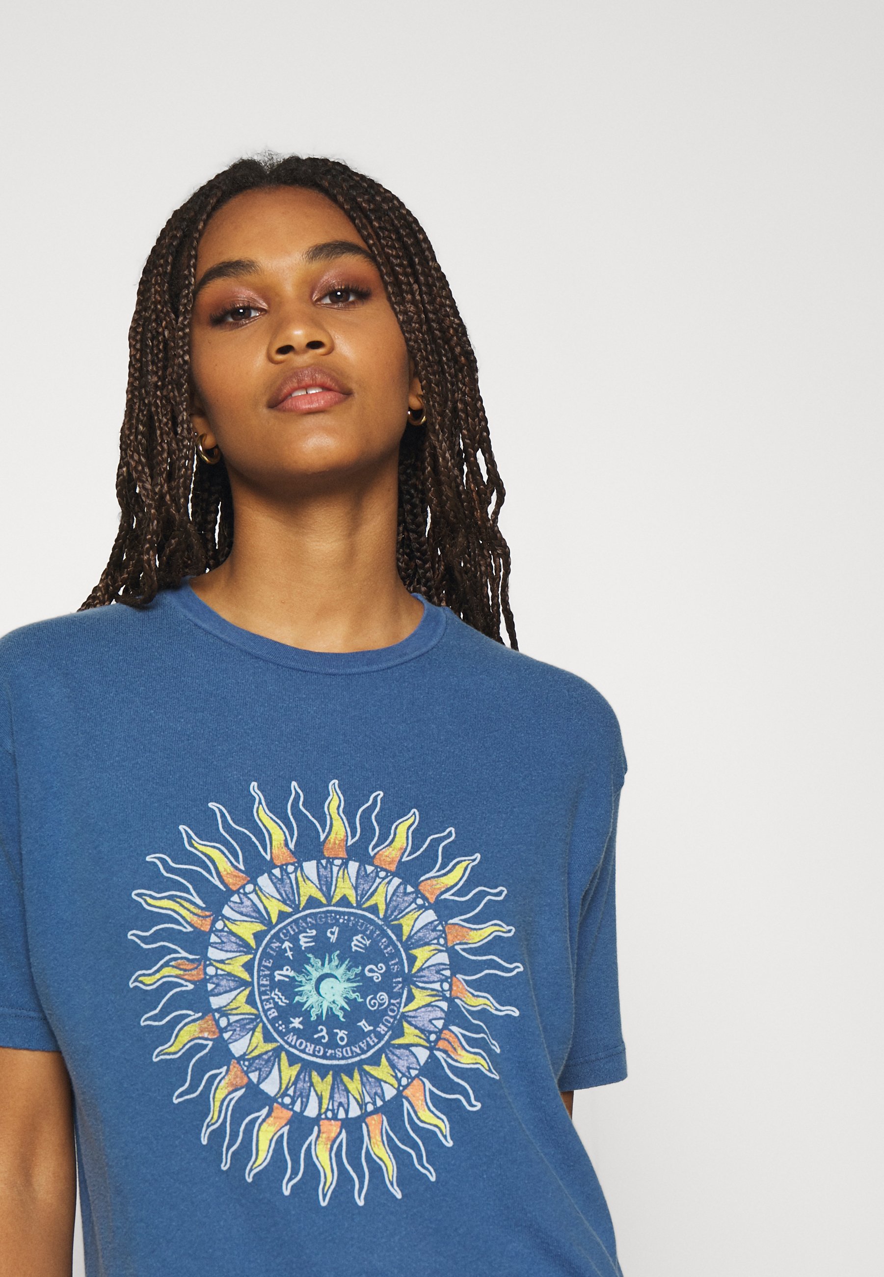 TEE - Print T-shirt - navy 