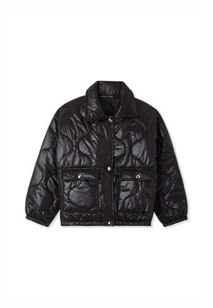 TRAPUNTATO CON TASCHE A PATTA - Giacca in similpelle - nero