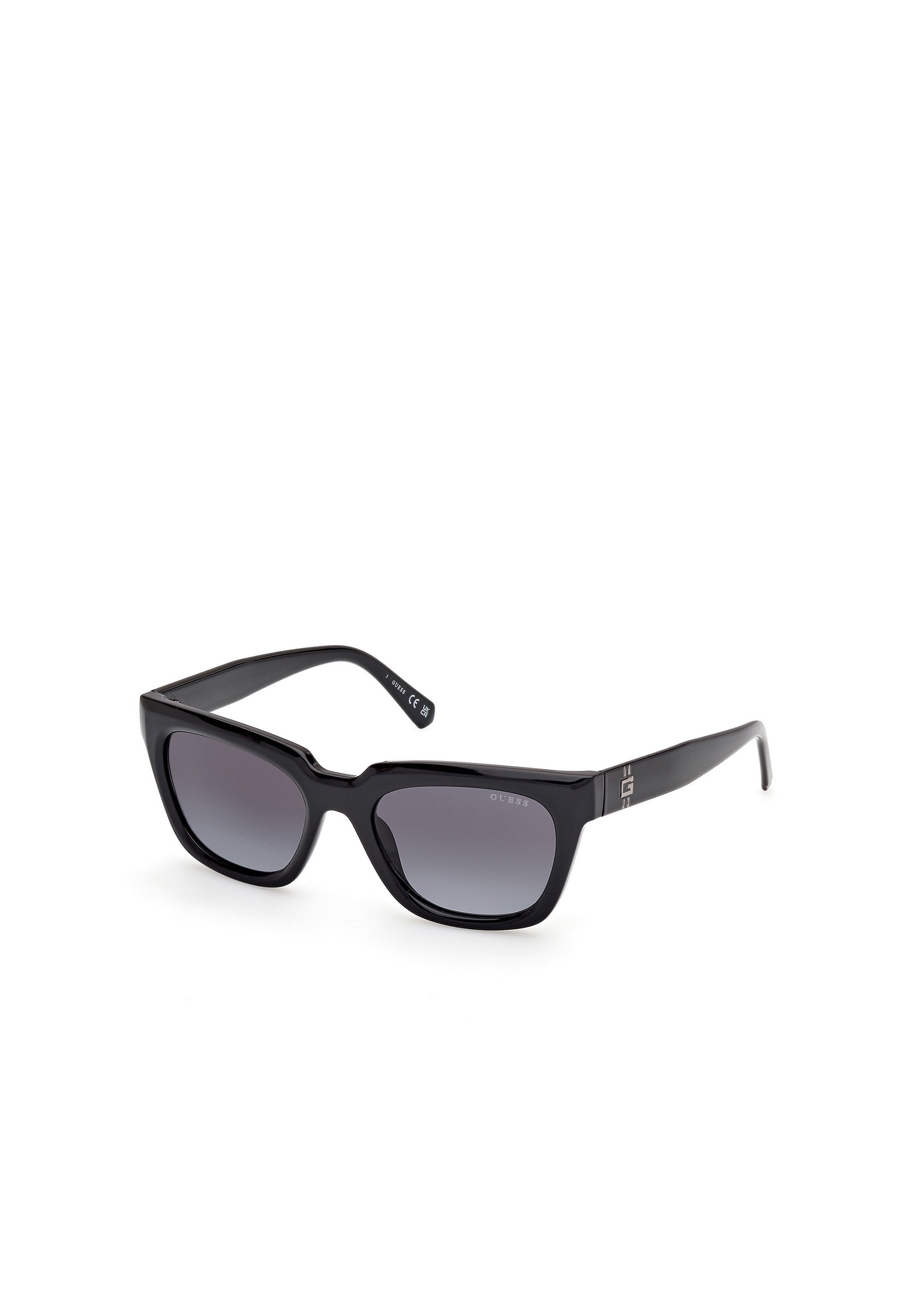 GUESS Womens Sunglasses Square Glossy Black Gradient Smoke Amazon.com: GUESS GF6104 Shiny Black/Gradient Smoke One Size  main image 2