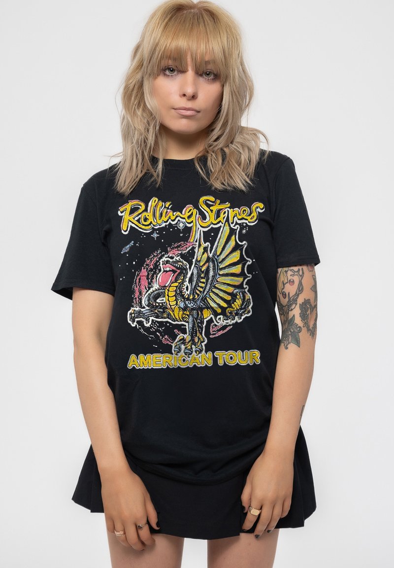 Paradiso Clothing THE ROLLING AMERICAN TOUR DRAGON BOYFRIEND FIT - Print T-shirt - black