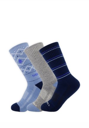 Merrell, MERRELL ECO-CUSHIONED CREW SOCKS- 3 PAIR PACK UNISEX - Chaussettes - light pastel blue